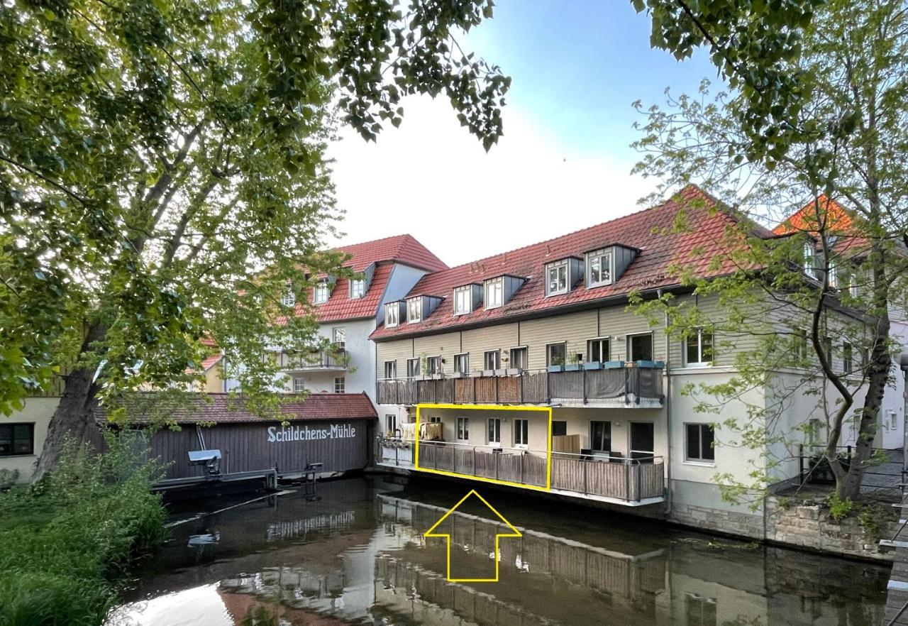 Ferienwohnung Blickfang: Modern Apartment in Erfurt's Old Town with Balcony Exterior photo