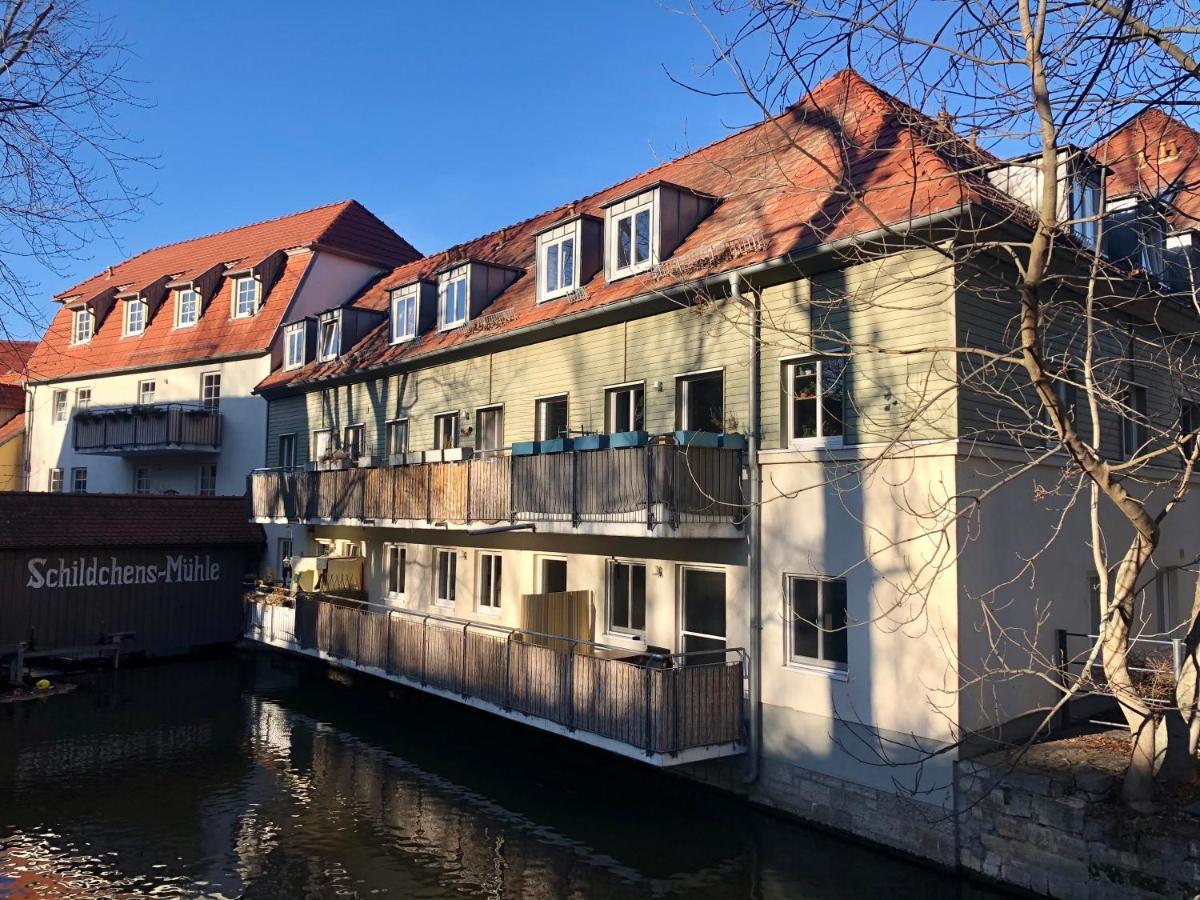 Ferienwohnung Blickfang: Modern Apartment in Erfurt's Old Town with Balcony Exterior photo